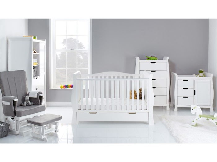 Obaby Stamford Luxe 5 Piece Room Set - White