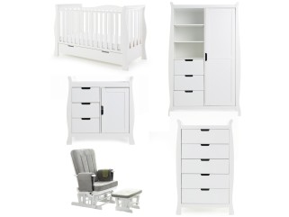 Obaby Stamford Luxe 5 Piece Room Set - White 2