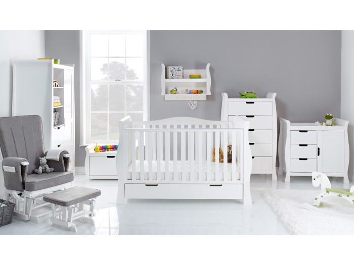 Obaby Stamford Luxe 7 Piece Room Set - White