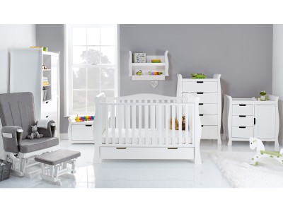 Obaby Stamford Luxe 7 Piece Room Set - White