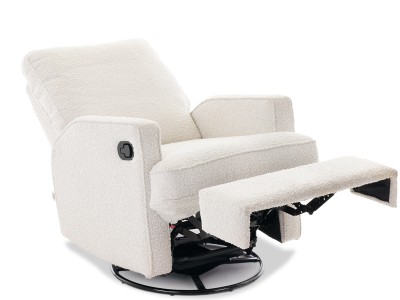 Obaby Madison Swivel Glider Recliner Chair - Bouclé Style