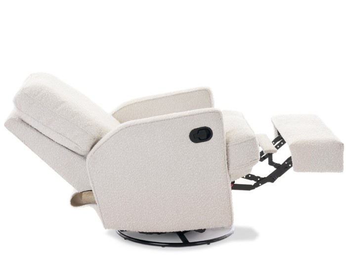 Obaby Madison Swivel Glider Recliner Chair - Bouclé Style