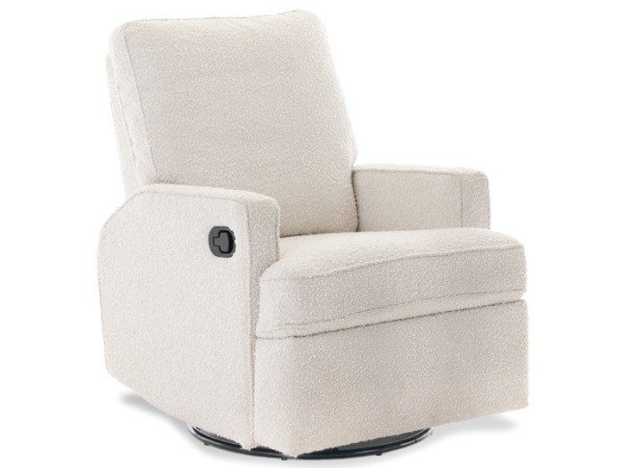 Obaby Madison Swivel Glider Recliner Chair - Bouclé Style