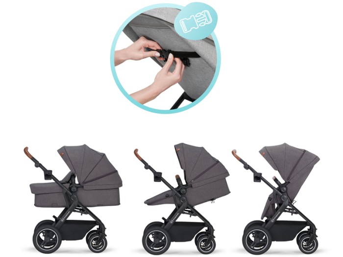 Kinderkraft B-TOUR 3in1 travel system - Dark Grey