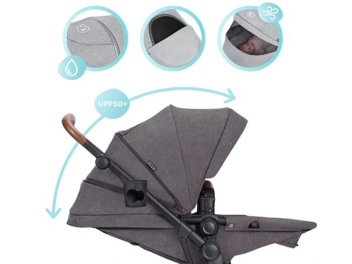 Kinderkraft B-TOUR 3in1 travel system - Dark Grey