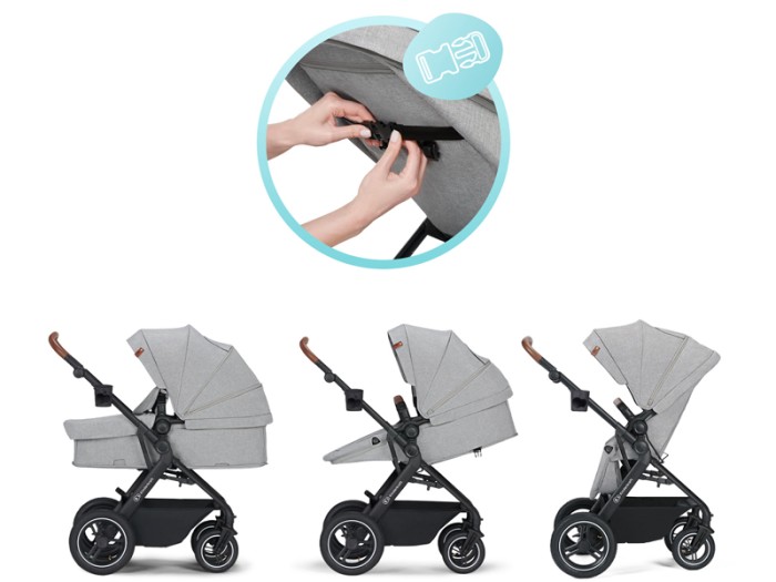 Kinderkraft B-TOUR 3in1 travel system - Light Grey