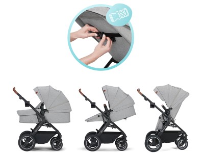 Kinderkraft B-TOUR 3in1 travel system - Light Grey