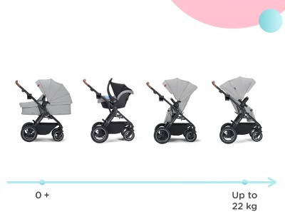 Kinderkraft B-TOUR 3in1 travel system - Light Grey