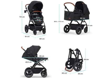 Kinderkraft B-TOUR 3in1 travel system - System Black