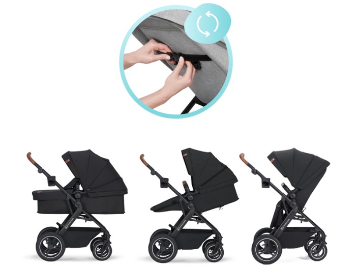 Kinderkraft B-TOUR 3in1 travel system - System Black