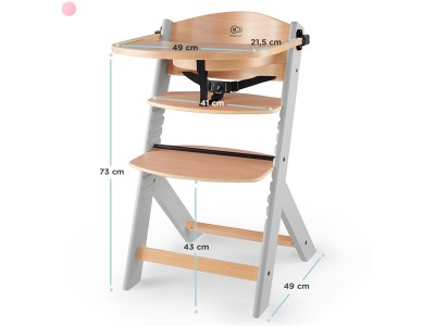 Kinderkraft Enock High chair - Grey/Natural