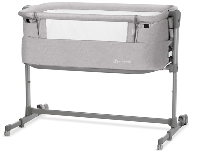 Kinderkraft Neste Up Bedside Baby cot  - Light Grey