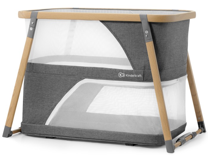Kinderkraft Sofi travel cot with playpen function - Grey