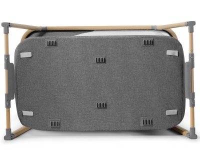 Kinderkraft Sofi travel cot with playpen function - Grey