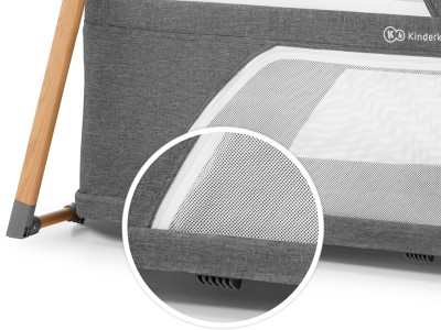 Kinderkraft Sofi travel cot with playpen function - Grey