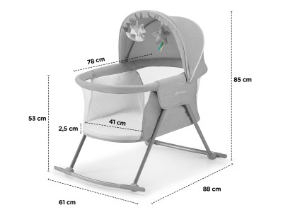 Kinderkraft Lovi Baby cot/basket - Grey
