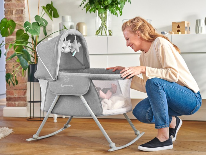 Kinderkraft Lovi Baby cot/basket - Grey