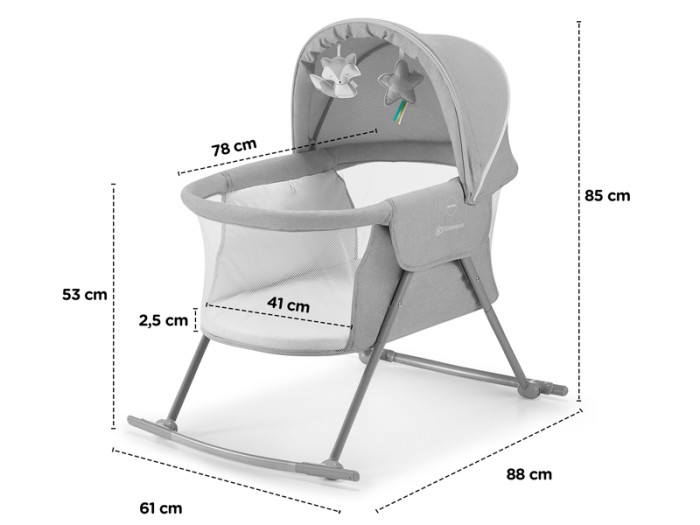 Kinderkraft Lovi Baby cot/basket - Beige