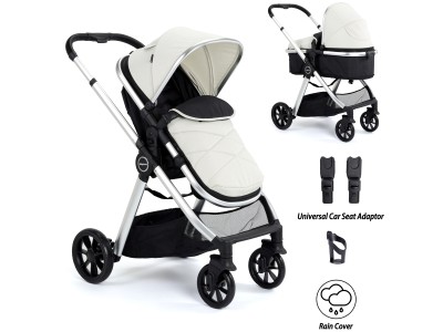 Babymore Mimi 2 in 1 Pram Pushchair - Silver