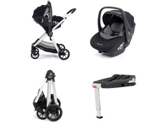 Babymore Mimi Travel System Pecan i-Size Car Seat with ISOFIX Base – Silver 2