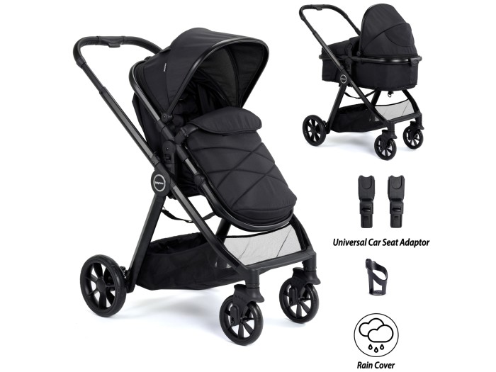 Babymore Mimi 2 in 1 Pram Pushchair - Black
