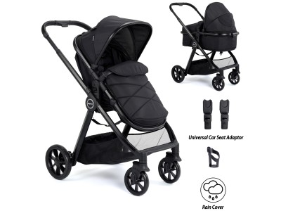 Babymore Mimi 2 in 1 Pram Pushchair - Black