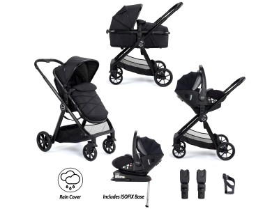 Babymore Mimi Travel System Pecan i-Size Car Seat with ISOFIX - Black