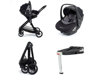 Babymore Mimi Travel System Pecan i-Size Car Seat with ISOFIX - Black 2