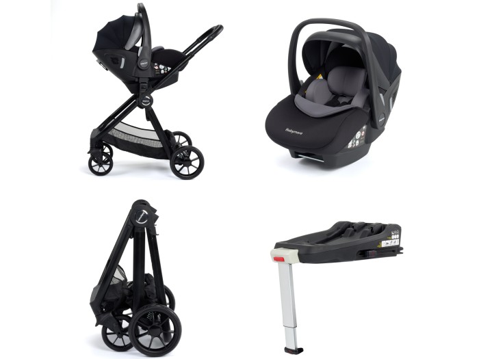 Babymore Mimi Travel System Pecan i-Size Car Seat with ISOFIX - Black
