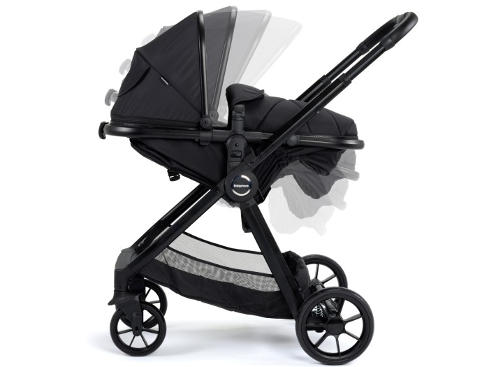 Babymore Mimi Travel System Pecan i-Size Car Seat with ISOFIX - Black