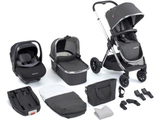 Babymore Memore V2 Travel System 13 Piece Pecan i-Size – Chrome
