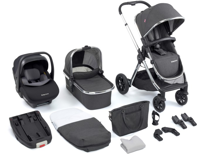 Babymore Memore V2 Travel System 13 Piece Pecan i-Size – Chrome