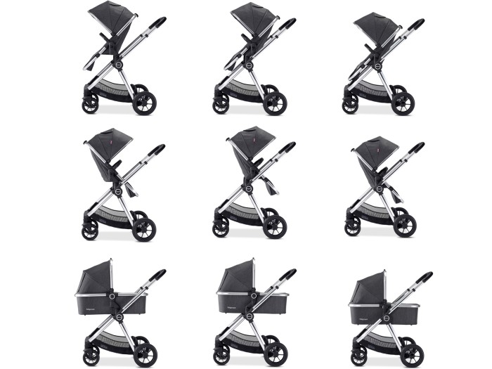Babymore Memore V2 Travel System 13 Piece Pecan i-Size – Chrome
