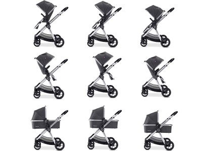 Babymore Memore V2 Travel System 13 Piece Pecan i-Size – Chrome