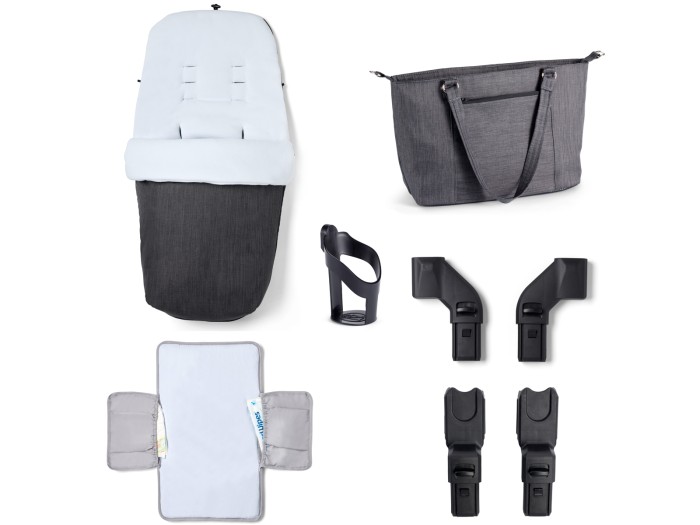 Babymore Memore V2 Travel System 13 Piece Pecan i-Size – Chrome