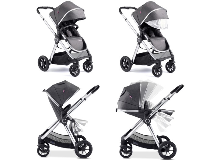 Babymore Memore V2 Travel System 13 Piece Pecan i-Size – Chrome