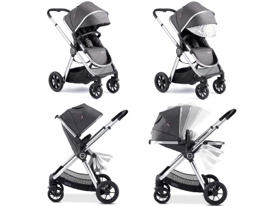 Babymore Memore V2 Travel System 13 Piece Pecan i-Size – Chrome