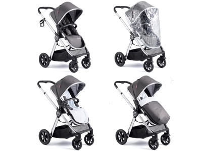 Babymore Memore V2 Travel System 13 Piece Pecan i-Size – Chrome