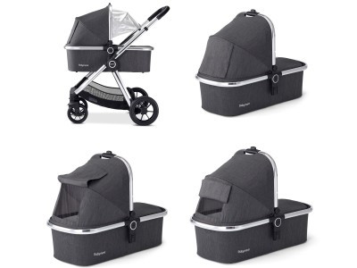 Babymore Memore V2 Travel System 13 Piece Pecan i-Size – Chrome