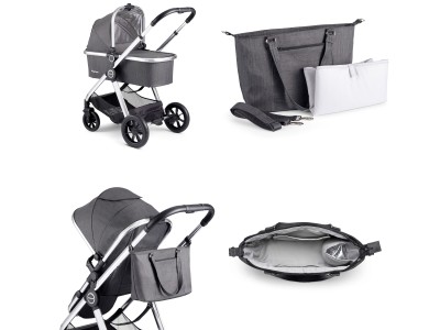 Babymore Memore V2 Travel System 13 Piece Pecan i-Size – Chrome