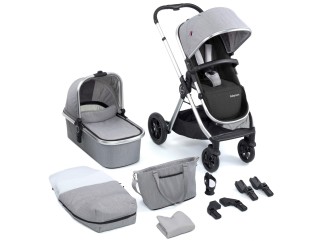 Babymore MeMore V2 Pram Pushchair - Silver
