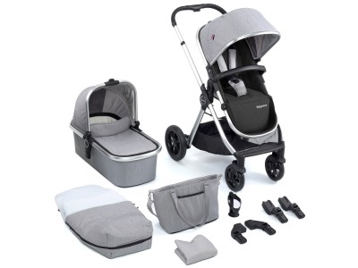 Babymore MeMore V2 Pram Pushchair - Silver