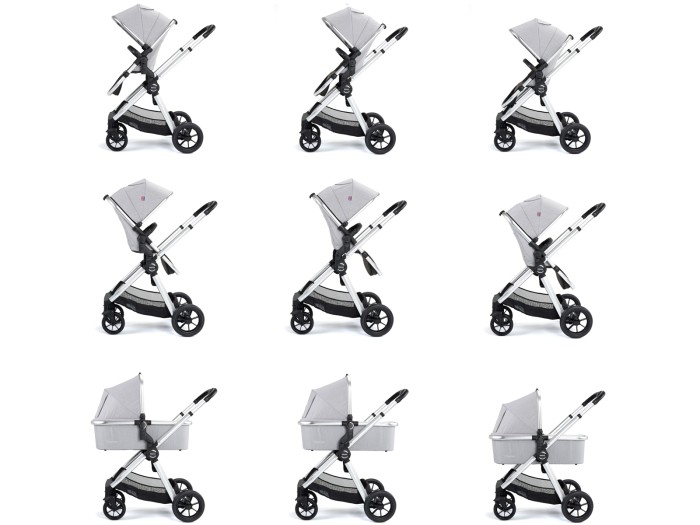 Babymore MeMore V2 Pram Pushchair - Silver