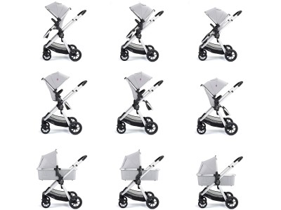 Babymore MeMore V2 Pram Pushchair - Silver