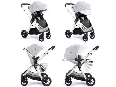 Babymore MeMore V2 Pram Pushchair - Silver