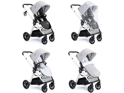 Babymore MeMore V2 Pram Pushchair - Silver