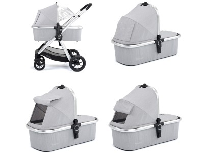 Babymore MeMore V2 Pram Pushchair - Silver