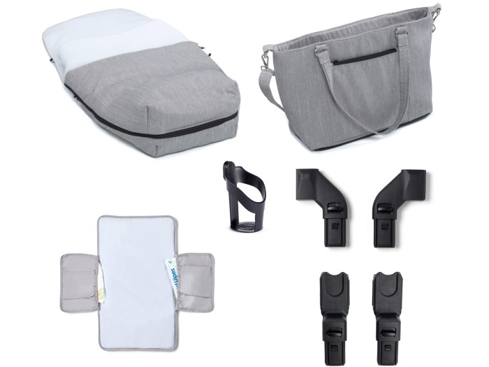 Babymore MeMore V2 Pram Pushchair - Silver