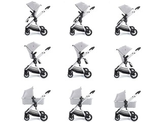 Babymore Memore V2 Travel System 13 Piece Pecan i-Size – Silver 2