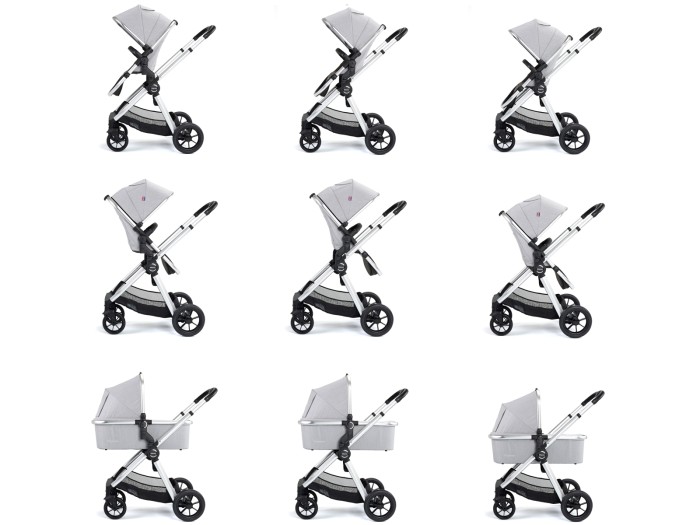 Babymore Memore V2 Travel System 13 Piece Pecan i-Size – Silver